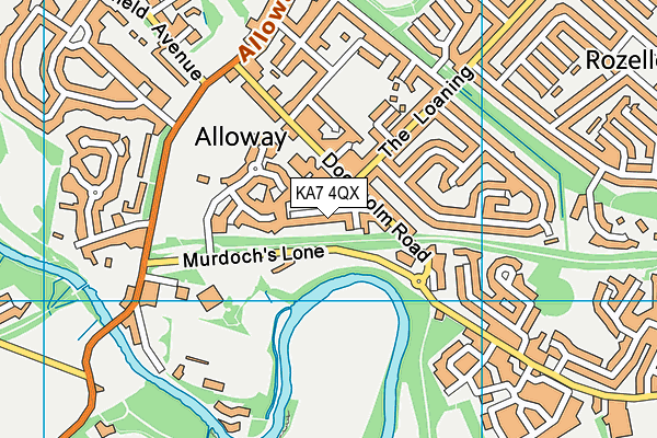 KA7 4QX map - OS VectorMap District (Ordnance Survey) KA7 4QX map - OS VectorMap District (Ordnance Survey)