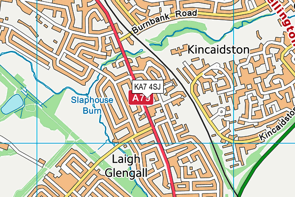 KA7 4SJ map - OS VectorMap District (Ordnance Survey) KA7 4SJ map - OS VectorMap District (Ordnance Survey)