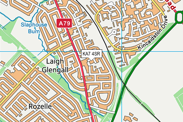 KA7 4SR map - OS VectorMap District (Ordnance Survey) KA7 4SR map - OS VectorMap District (Ordnance Survey)
