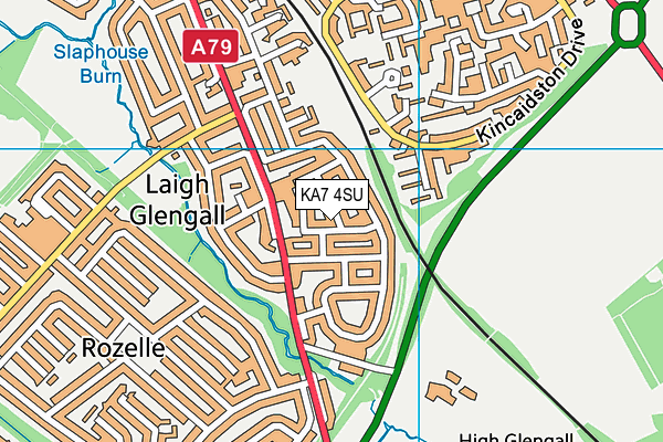KA7 4SU map - OS VectorMap District (Ordnance Survey) KA7 4SU map - OS VectorMap District (Ordnance Survey)