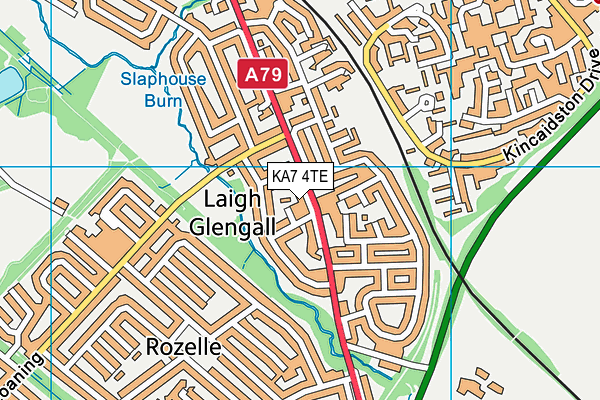 KA7 4TE map - OS VectorMap District (Ordnance Survey) KA7 4TE map - OS VectorMap District (Ordnance Survey)