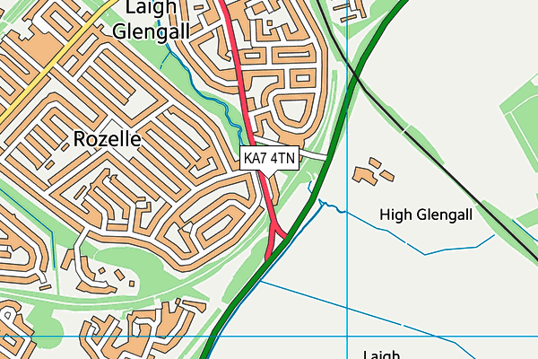 KA7 4TN map - OS VectorMap District (Ordnance Survey) KA7 4TN map - OS VectorMap District (Ordnance Survey)
