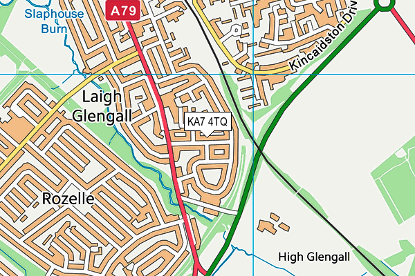 KA7 4TQ map - OS VectorMap District (Ordnance Survey) KA7 4TQ map - OS VectorMap District (Ordnance Survey)