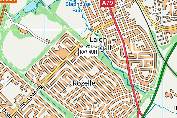 KA7 4UH map - OS VectorMap District (Ordnance Survey)