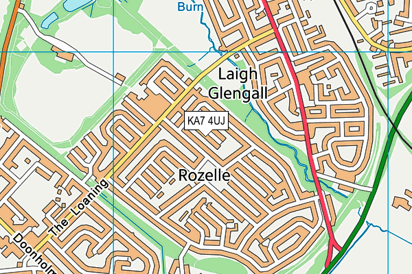 KA7 4UJ map - OS VectorMap District (Ordnance Survey)