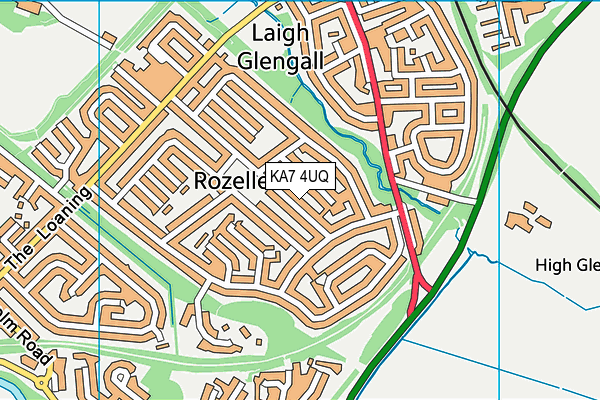 KA7 4UQ map - OS VectorMap District (Ordnance Survey) KA7 4UQ map - OS VectorMap District (Ordnance Survey)