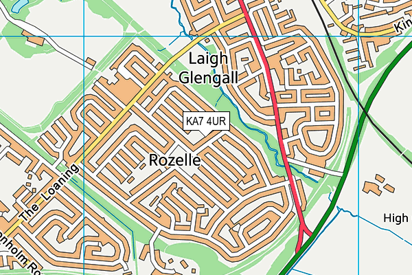 KA7 4UR map - OS VectorMap District (Ordnance Survey) KA7 4UR map - OS VectorMap District (Ordnance Survey)