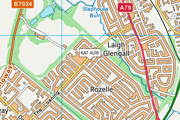 KA7 4UW map - OS VectorMap District (Ordnance Survey) KA7 4UW map - OS VectorMap District (Ordnance Survey)