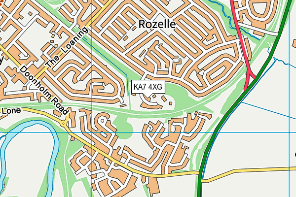 KA7 4XG map - OS VectorMap District (Ordnance Survey) KA7 4XG map - OS VectorMap District (Ordnance Survey)