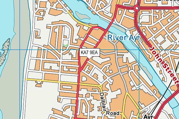 KA7 9EA map - OS VectorMap District (Ordnance Survey) KA7 9EA map - OS VectorMap District (Ordnance Survey)