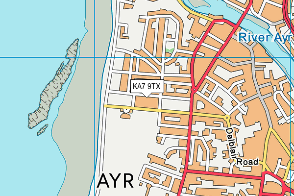 KA7 9TX map - OS VectorMap District (Ordnance Survey) KA7 9TX map - OS VectorMap District (Ordnance Survey)