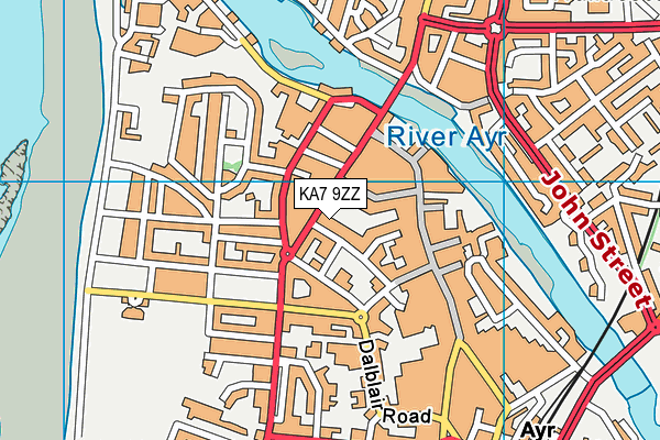 KA7 9ZZ map - OS VectorMap District (Ordnance Survey) KA7 9ZZ map - OS VectorMap District (Ordnance Survey)