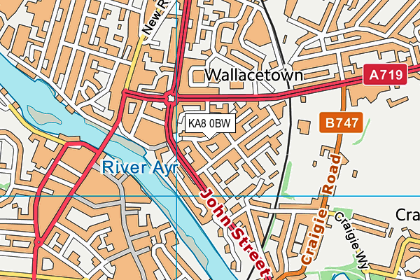 KA8 0BW map - OS VectorMap District (Ordnance Survey) KA8 0BW map - OS VectorMap District (Ordnance Survey)