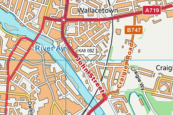 KA8 0BZ map - OS VectorMap District (Ordnance Survey) KA8 0BZ map - OS VectorMap District (Ordnance Survey)