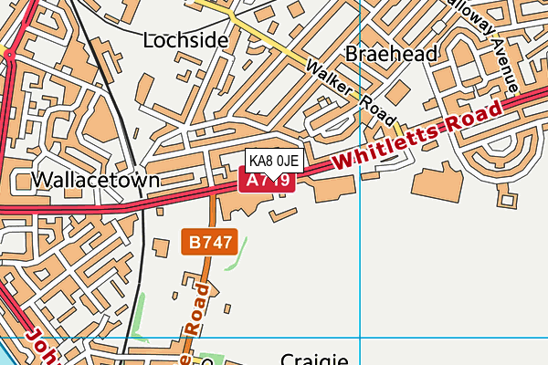 KA8 0JE map - OS VectorMap District (Ordnance Survey) KA8 0JE map - OS VectorMap District (Ordnance Survey)