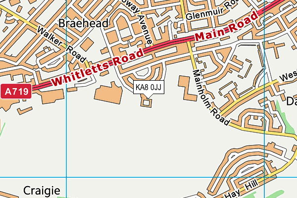 KA8 0JJ map - OS VectorMap District (Ordnance Survey) KA8 0JJ map - OS VectorMap District (Ordnance Survey)