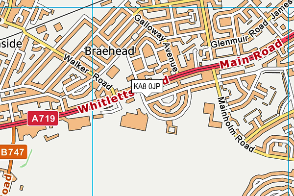 KA8 0JP map - OS VectorMap District (Ordnance Survey) KA8 0JP map - OS VectorMap District (Ordnance Survey)