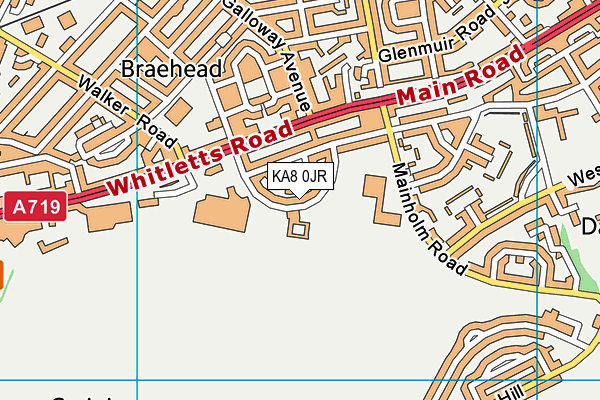 KA8 0JR map - OS VectorMap District (Ordnance Survey) KA8 0JR map - OS VectorMap District (Ordnance Survey)