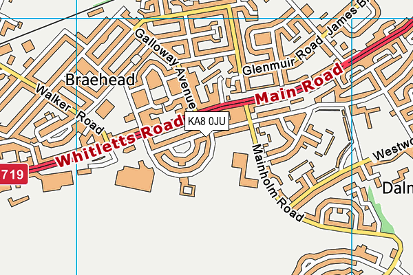 KA8 0JU map - OS VectorMap District (Ordnance Survey) KA8 0JU map - OS VectorMap District (Ordnance Survey)