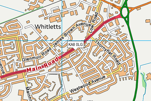 KA8 0LG map - OS VectorMap District (Ordnance Survey) KA8 0LG map - OS VectorMap District (Ordnance Survey)