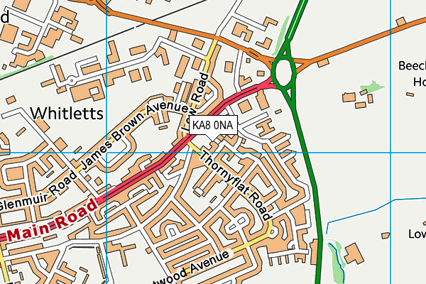 KA8 0NA map - OS VectorMap District (Ordnance Survey) KA8 0NA map - OS VectorMap District (Ordnance Survey)