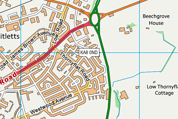 KA8 0ND map - OS VectorMap District (Ordnance Survey) KA8 0ND map - OS VectorMap District (Ordnance Survey)