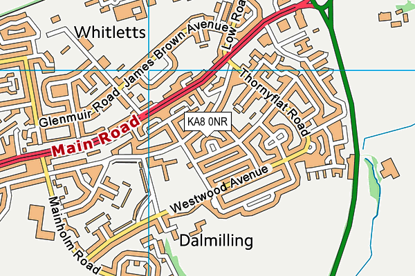 KA8 0NR map - OS VectorMap District (Ordnance Survey) KA8 0NR map - OS VectorMap District (Ordnance Survey)