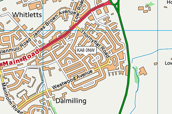 KA8 0NW map - OS VectorMap District (Ordnance Survey) KA8 0NW map - OS VectorMap District (Ordnance Survey)