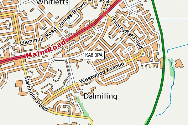 KA8 0PA map - OS VectorMap District (Ordnance Survey) KA8 0PA map - OS VectorMap District (Ordnance Survey)
