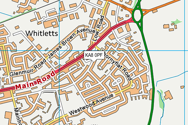 KA8 0PF map - OS VectorMap District (Ordnance Survey) KA8 0PF map - OS VectorMap District (Ordnance Survey)