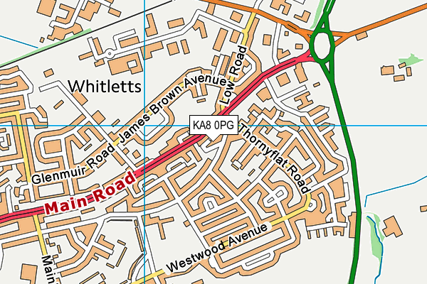 KA8 0PG map - OS VectorMap District (Ordnance Survey) KA8 0PG map - OS VectorMap District (Ordnance Survey)