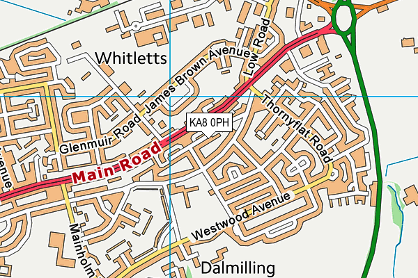 KA8 0PH map - OS VectorMap District (Ordnance Survey) KA8 0PH map - OS VectorMap District (Ordnance Survey)