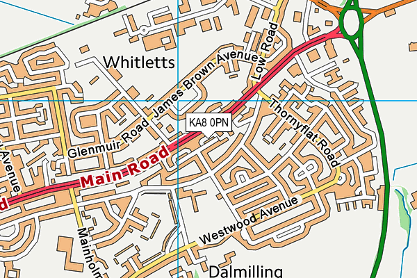 KA8 0PN map - OS VectorMap District (Ordnance Survey) KA8 0PN map - OS VectorMap District (Ordnance Survey)