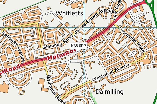 KA8 0PP map - OS VectorMap District (Ordnance Survey) KA8 0PP map - OS VectorMap District (Ordnance Survey)