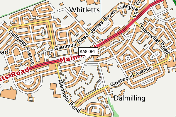 KA8 0PT map - OS VectorMap District (Ordnance Survey) KA8 0PT map - OS VectorMap District (Ordnance Survey)