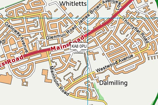 KA8 0PU map - OS VectorMap District (Ordnance Survey) KA8 0PU map - OS VectorMap District (Ordnance Survey)
