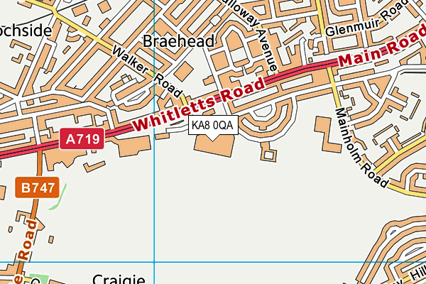 KA8 0QA map - OS VectorMap District (Ordnance Survey) KA8 0QA map - OS VectorMap District (Ordnance Survey)