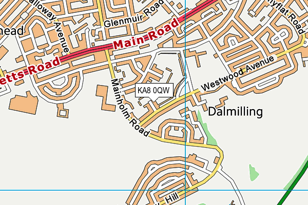 KA8 0QW map - OS VectorMap District (Ordnance Survey) KA8 0QW map - OS VectorMap District (Ordnance Survey)