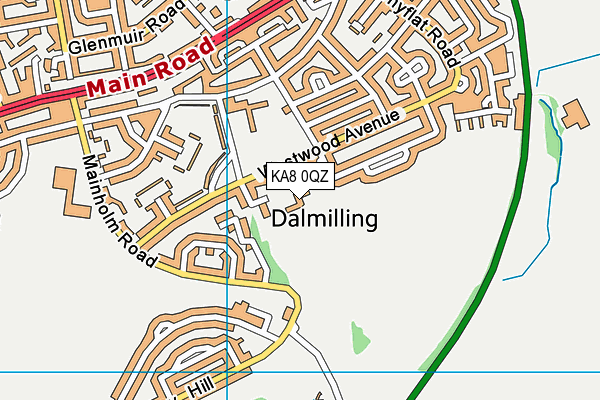 KA8 0QZ map - OS VectorMap District (Ordnance Survey) KA8 0QZ map - OS VectorMap District (Ordnance Survey)