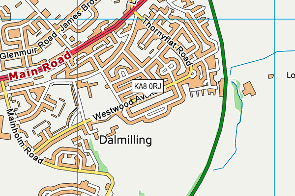 KA8 0RJ map - OS VectorMap District (Ordnance Survey) KA8 0RJ map - OS VectorMap District (Ordnance Survey)