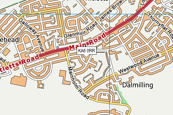 KA8 0RR map - OS VectorMap District (Ordnance Survey) KA8 0RR map - OS VectorMap District (Ordnance Survey)
