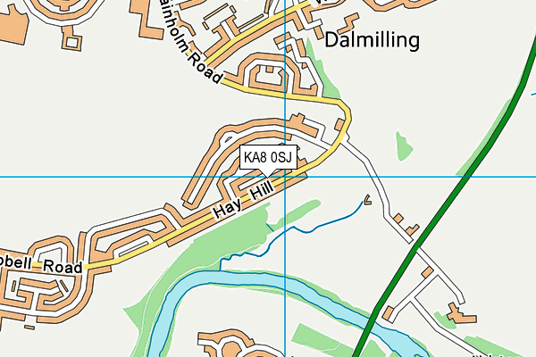 KA8 0SJ map - OS VectorMap District (Ordnance Survey) KA8 0SJ map - OS VectorMap District (Ordnance Survey)
