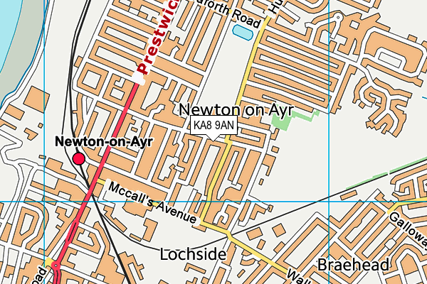 KA8 9AN map - OS VectorMap District (Ordnance Survey) KA8 9AN map - OS VectorMap District (Ordnance Survey)