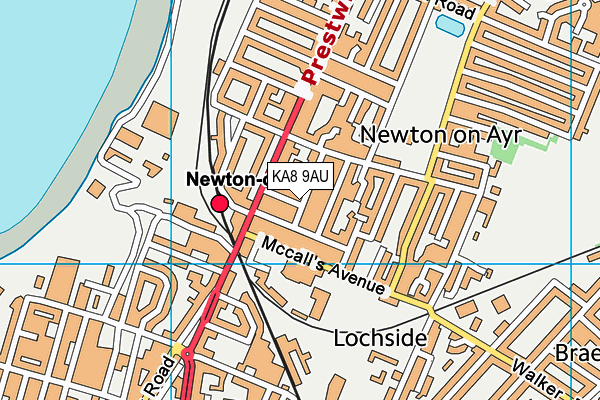 KA8 9AU map - OS VectorMap District (Ordnance Survey) KA8 9AU map - OS VectorMap District (Ordnance Survey)