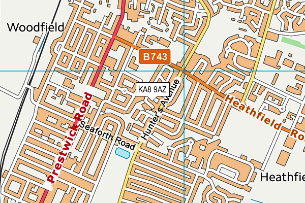 KA8 9AZ map - OS VectorMap District (Ordnance Survey) KA8 9AZ map - OS VectorMap District (Ordnance Survey)