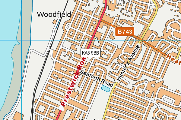 KA8 9BB map - OS VectorMap District (Ordnance Survey) KA8 9BB map - OS VectorMap District (Ordnance Survey)