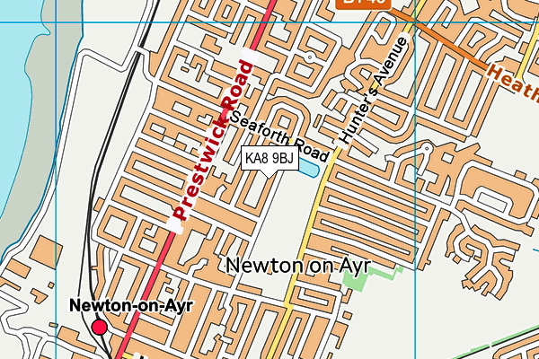 KA8 9BJ map - OS VectorMap District (Ordnance Survey) KA8 9BJ map - OS VectorMap District (Ordnance Survey)