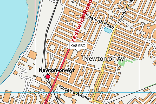 KA8 9BQ map - OS VectorMap District (Ordnance Survey) KA8 9BQ map - OS VectorMap District (Ordnance Survey)