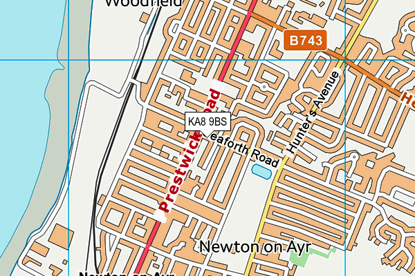 KA8 9BS map - OS VectorMap District (Ordnance Survey)