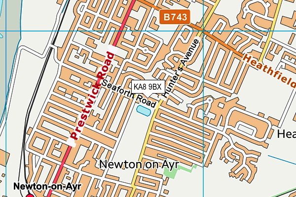 KA8 9BX map - OS VectorMap District (Ordnance Survey) KA8 9BX map - OS VectorMap District (Ordnance Survey)